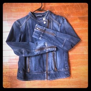 Denim Moto-style jacket